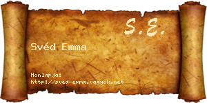 Svéd Emma névjegykártya