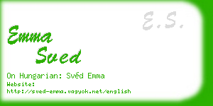 emma sved business card
