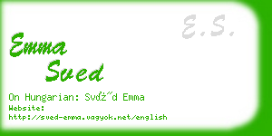 emma sved business card